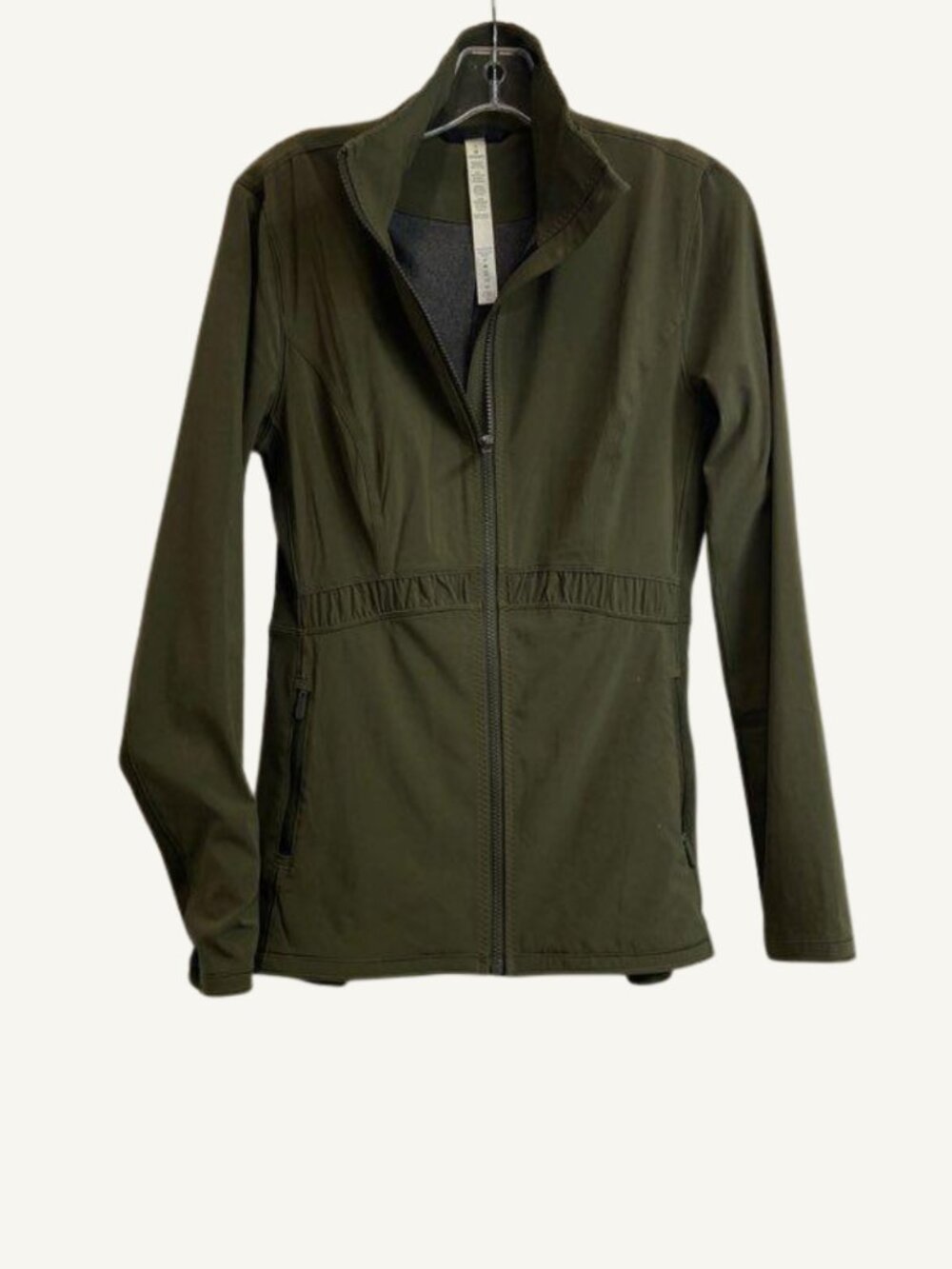 Lululemon Round Trip Jacket Dark Olive Size 8 Swift Ultra Light Travel Commute - Picture 3 of 6